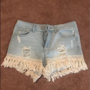 Celebrity Pink Blue Jean Shorts